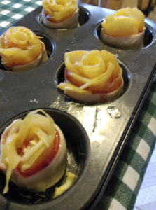 Elaboración flor de manzana